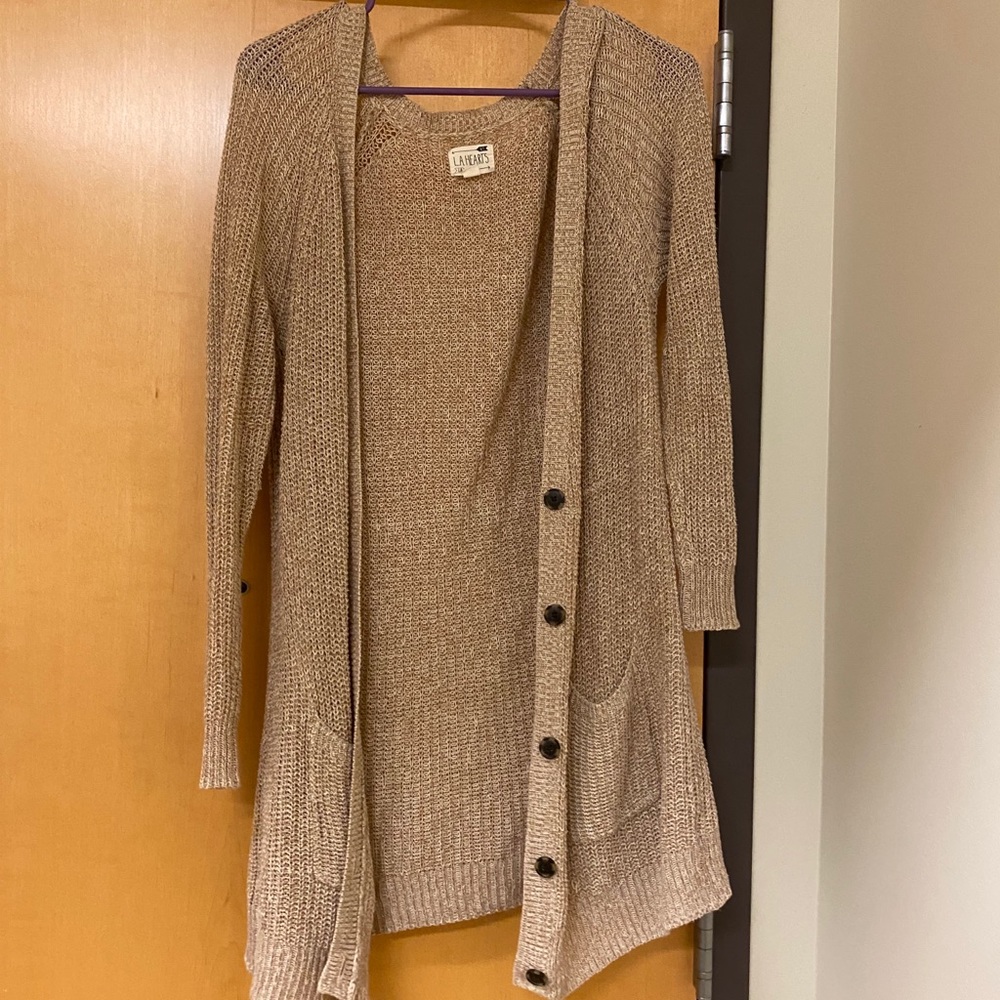 Tan cardigan